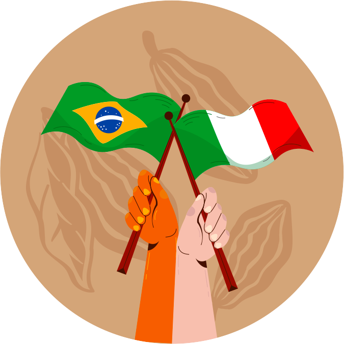 Illustrazione Brasile e Italia