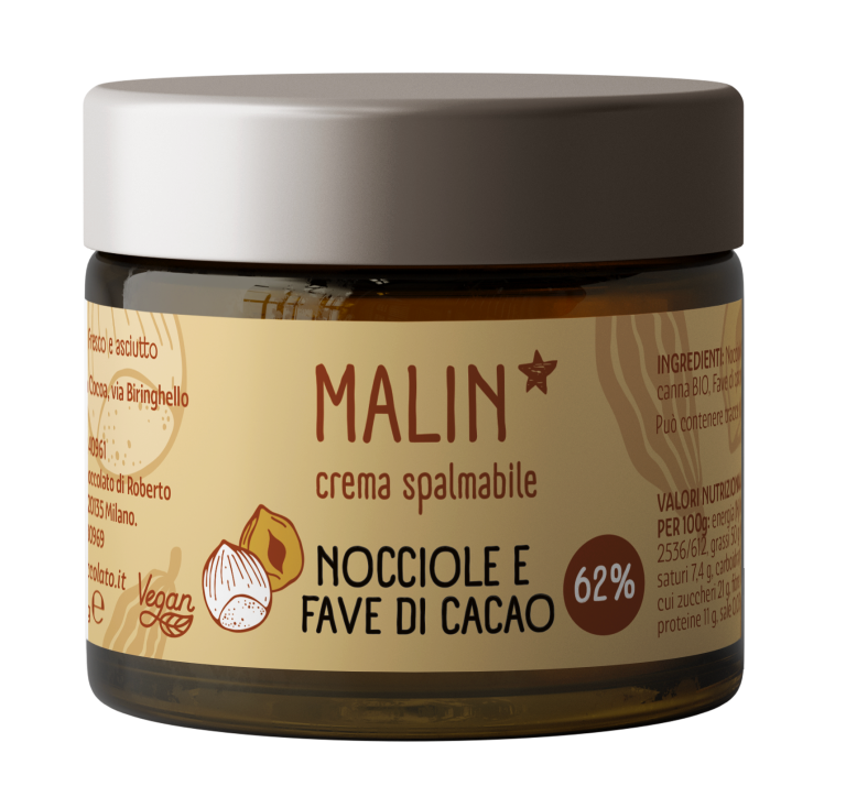 Nocciole 62% e fave di cacao